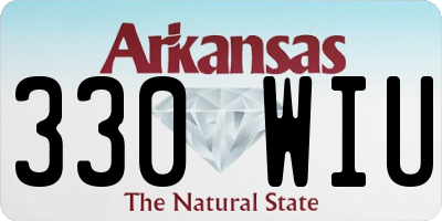 AR license plate 330WIU