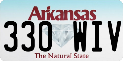 AR license plate 330WIV