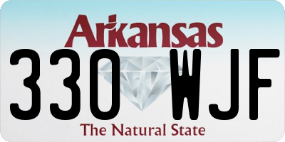 AR license plate 330WJF
