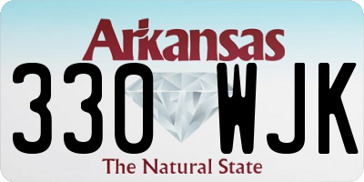 AR license plate 330WJK