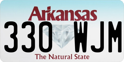 AR license plate 330WJM