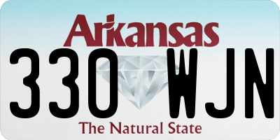 AR license plate 330WJN