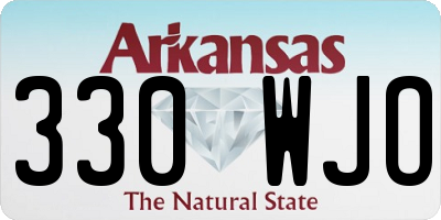 AR license plate 330WJO