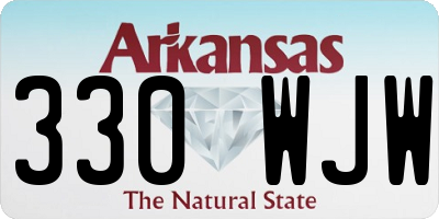 AR license plate 330WJW
