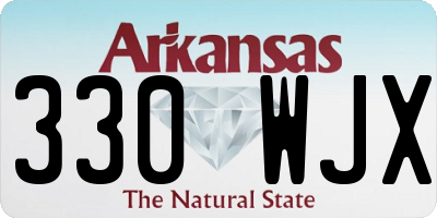 AR license plate 330WJX