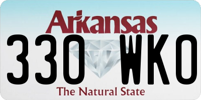 AR license plate 330WKO