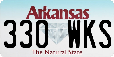 AR license plate 330WKS