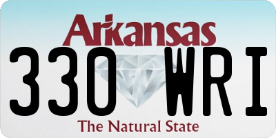 AR license plate 330WRI