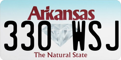 AR license plate 330WSJ