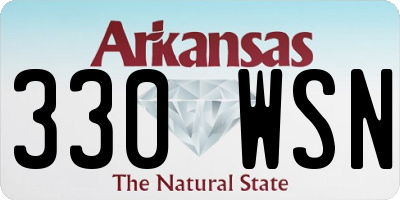 AR license plate 330WSN