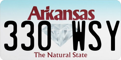 AR license plate 330WSY