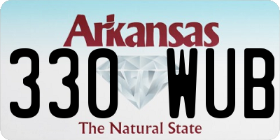 AR license plate 330WUB