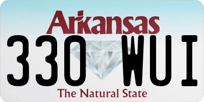 AR license plate 330WUI
