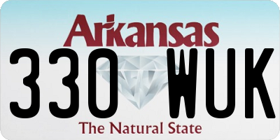 AR license plate 330WUK