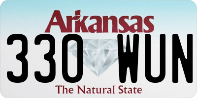 AR license plate 330WUN