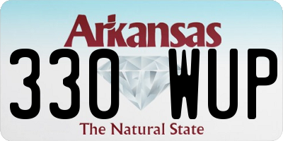 AR license plate 330WUP