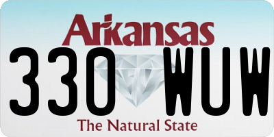 AR license plate 330WUW