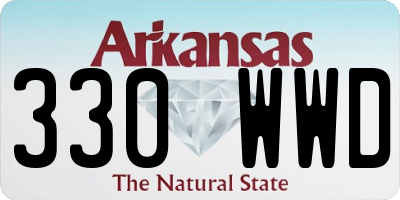 AR license plate 330WWD