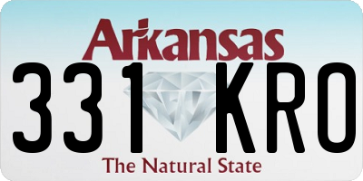 AR license plate 331KRO