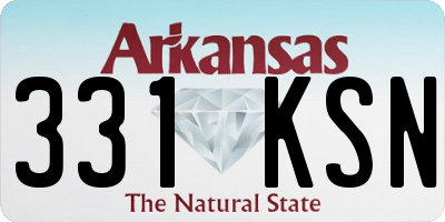 AR license plate 331KSN