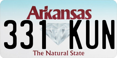 AR license plate 331KUN
