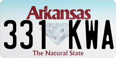 AR license plate 331KWA