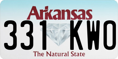AR license plate 331KWO