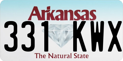 AR license plate 331KWX