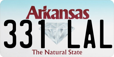AR license plate 331LAL