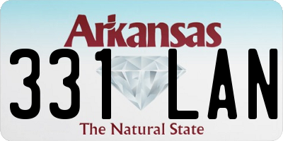 AR license plate 331LAN