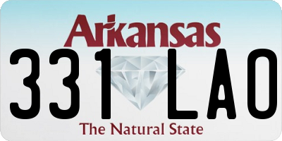 AR license plate 331LAO