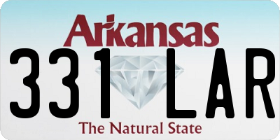 AR license plate 331LAR