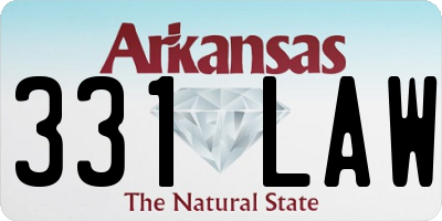 AR license plate 331LAW