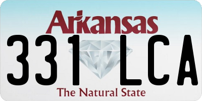 AR license plate 331LCA