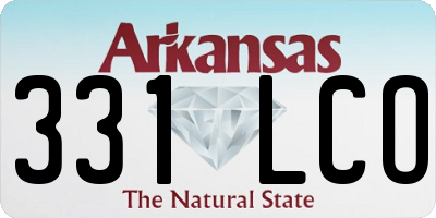 AR license plate 331LCO