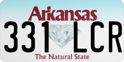 AR license plate 331LCR