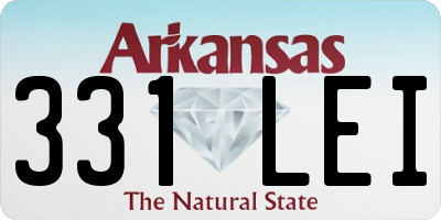 AR license plate 331LEI