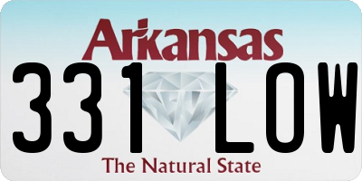 AR license plate 331LOW