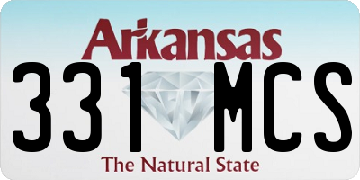 AR license plate 331MCS
