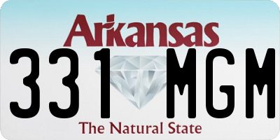 AR license plate 331MGM