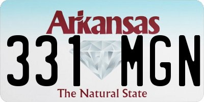 AR license plate 331MGN
