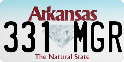 AR license plate 331MGR