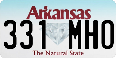 AR license plate 331MHO