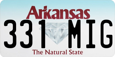 AR license plate 331MIG