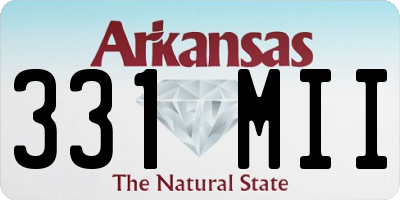 AR license plate 331MII