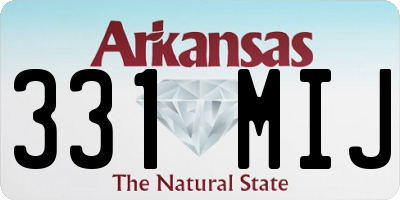 AR license plate 331MIJ