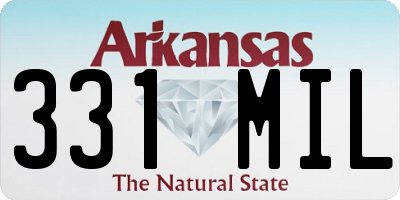 AR license plate 331MIL