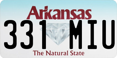 AR license plate 331MIU