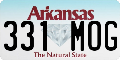 AR license plate 331MOG