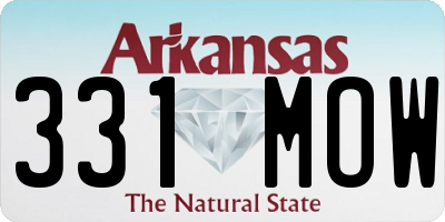 AR license plate 331MOW